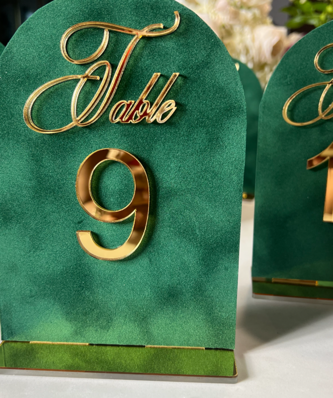 Velvet Table Number